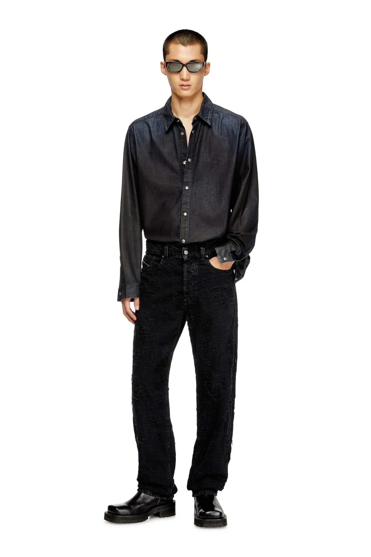 Мужские джинсы D-MACS Regular 2024, размер L.30 Diesel, Dark indigo blue — фото 4