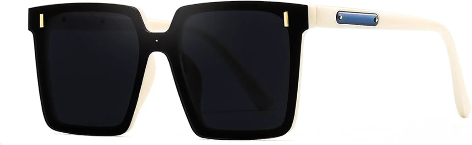 

Солнцезащитные очки, женские солнцезащитные очки в крупной оправе, мужские цельные поляризационные очки ACHANHUAI, Off-white Frame Gray Sheet (Polarized)