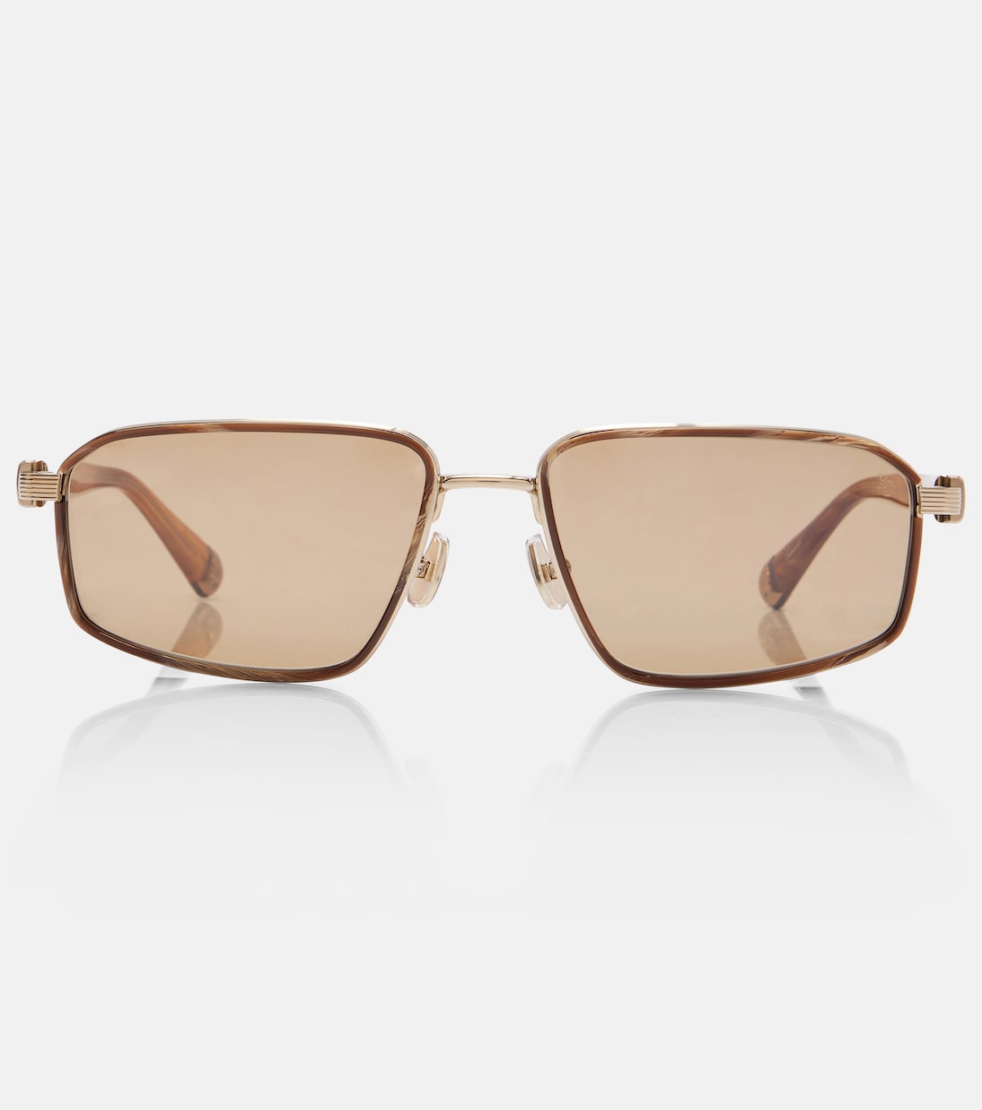 

Прямоугольные солнцезащитные очки Jarama Brunello Cucinelli, Havana/Brown