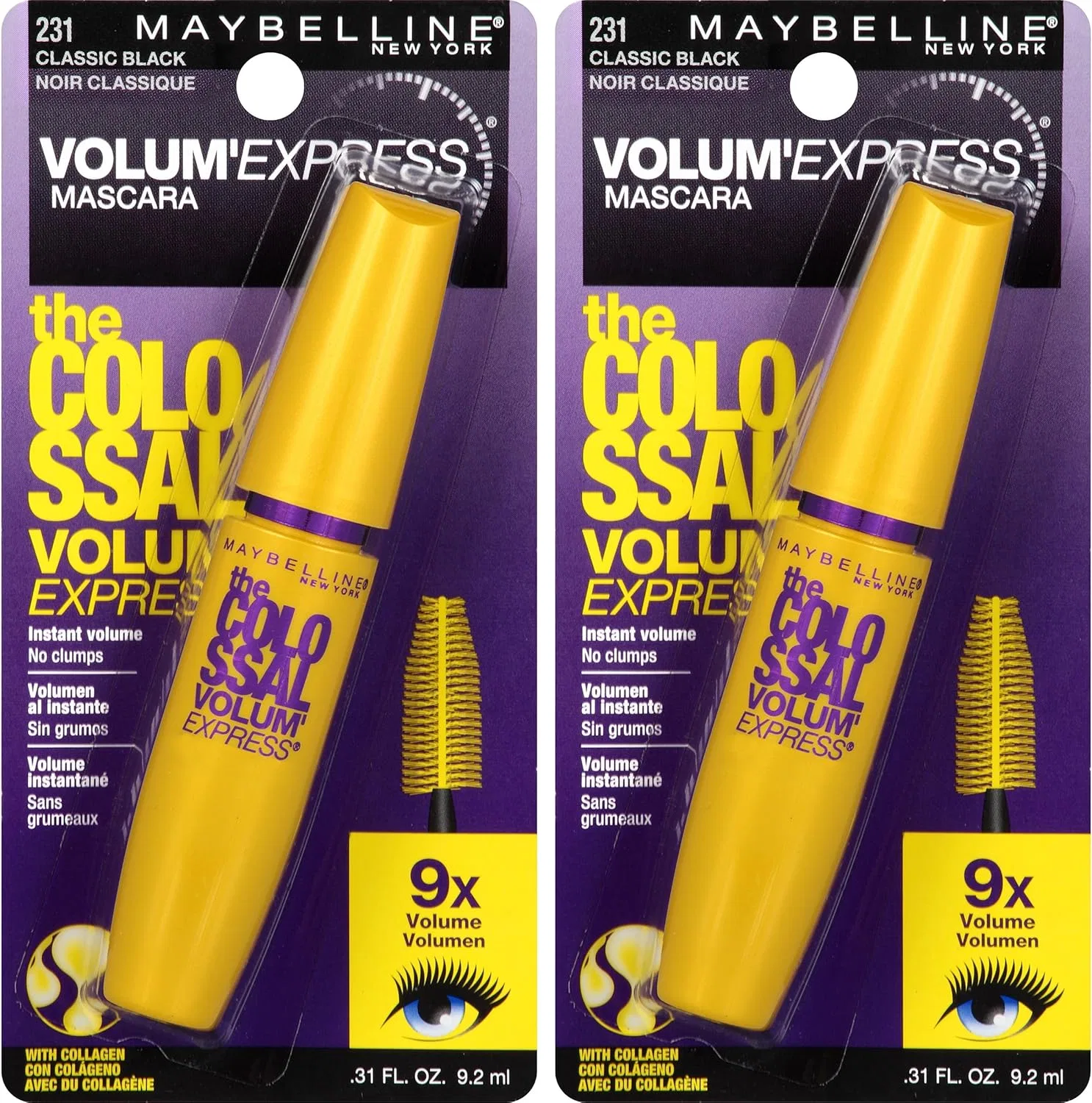 Тушь для ресниц Volum' Express The Colossal Washable Maybelline 9.2 мл Glam Brown — фото 2
