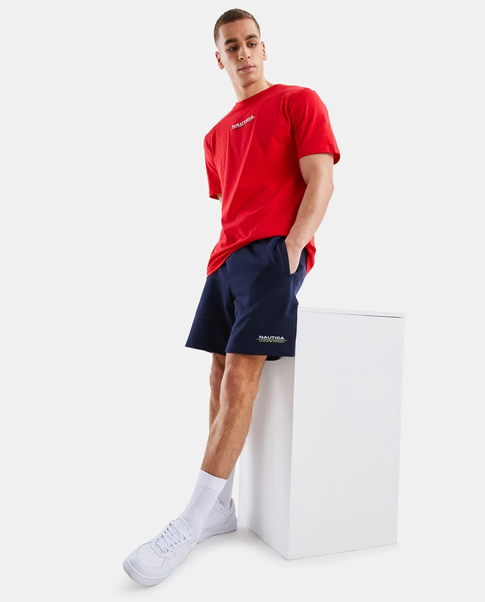 

Мужские шорты однотонного синего цвета Nautica