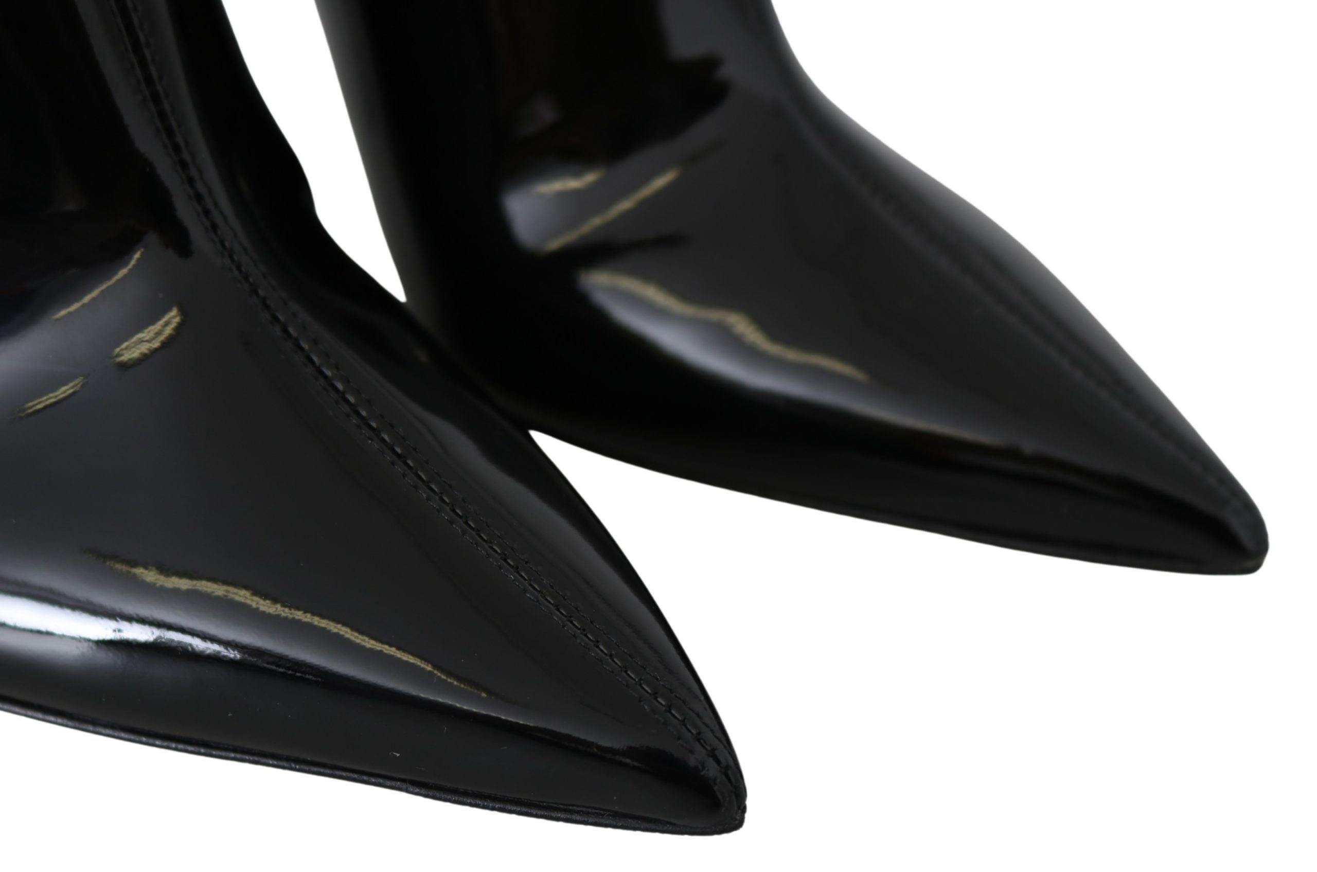 Jimmy Choo Элегантные Лаковые Женские Ботинки на Каблуке, черный — фото 3