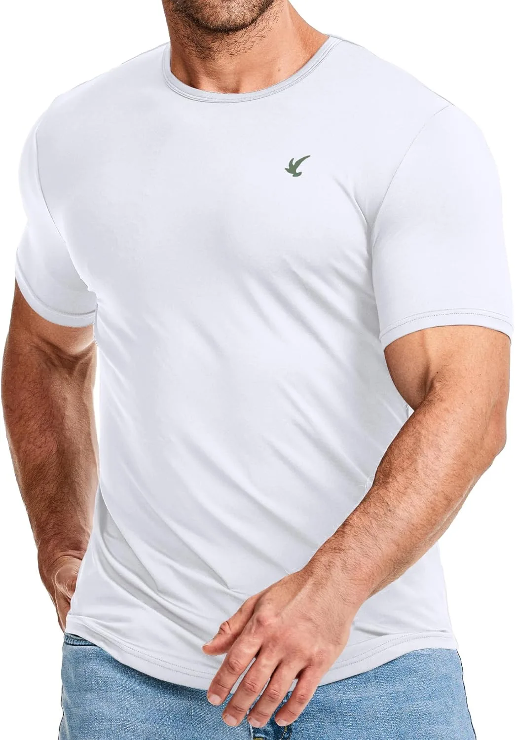 

JMIERR мужская футболка с коротким рукавом, летняя, влагоотводящая, быстросохнущая