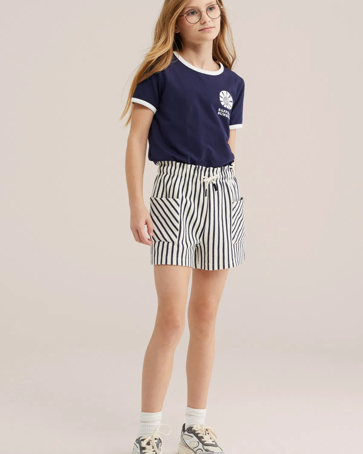 Брюки свободного кроя We Fashion, Dark Blue — фото 4