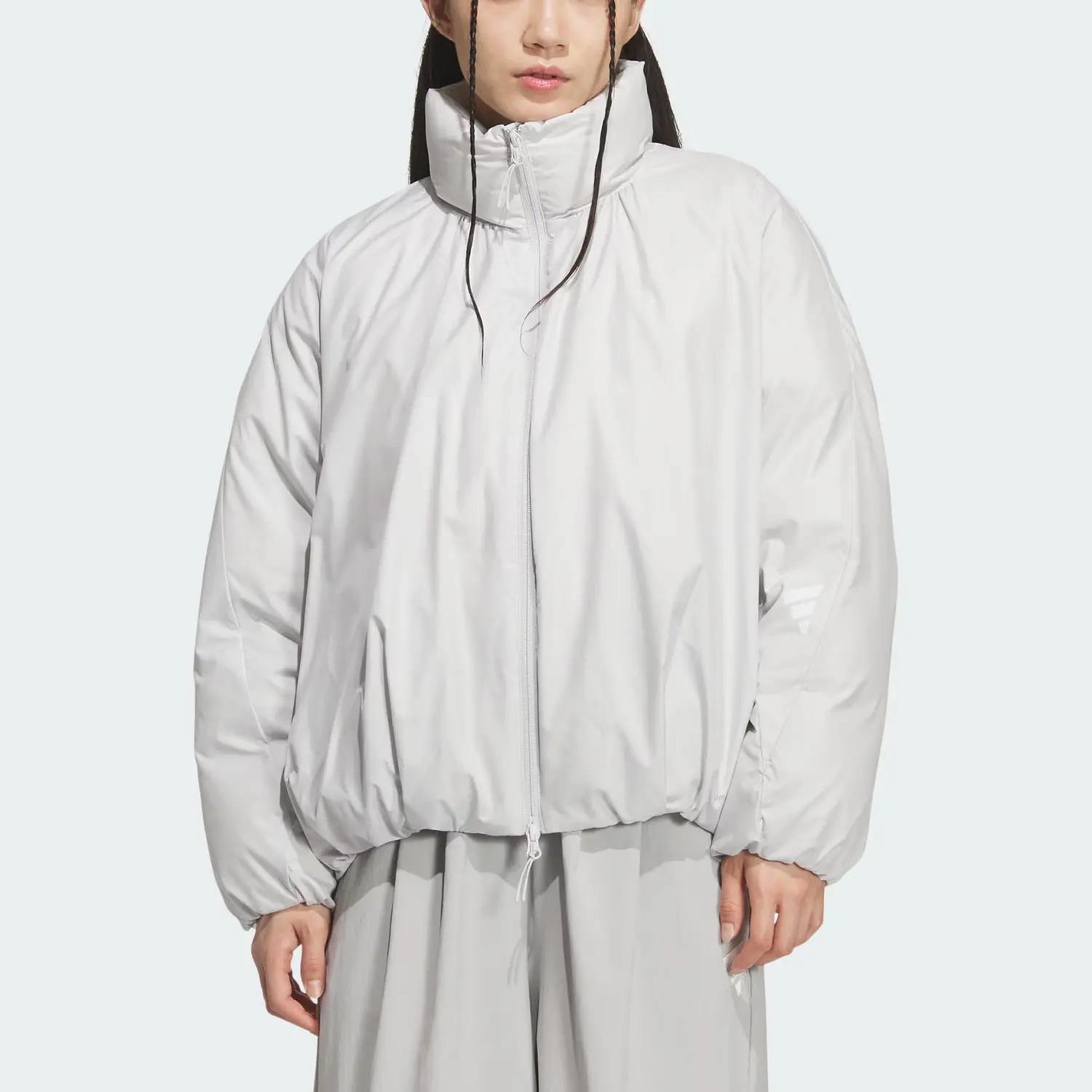 Куртка пуховая FOS FW25 FUTURE STYLE женская Adidas, светло-серый — фото 3