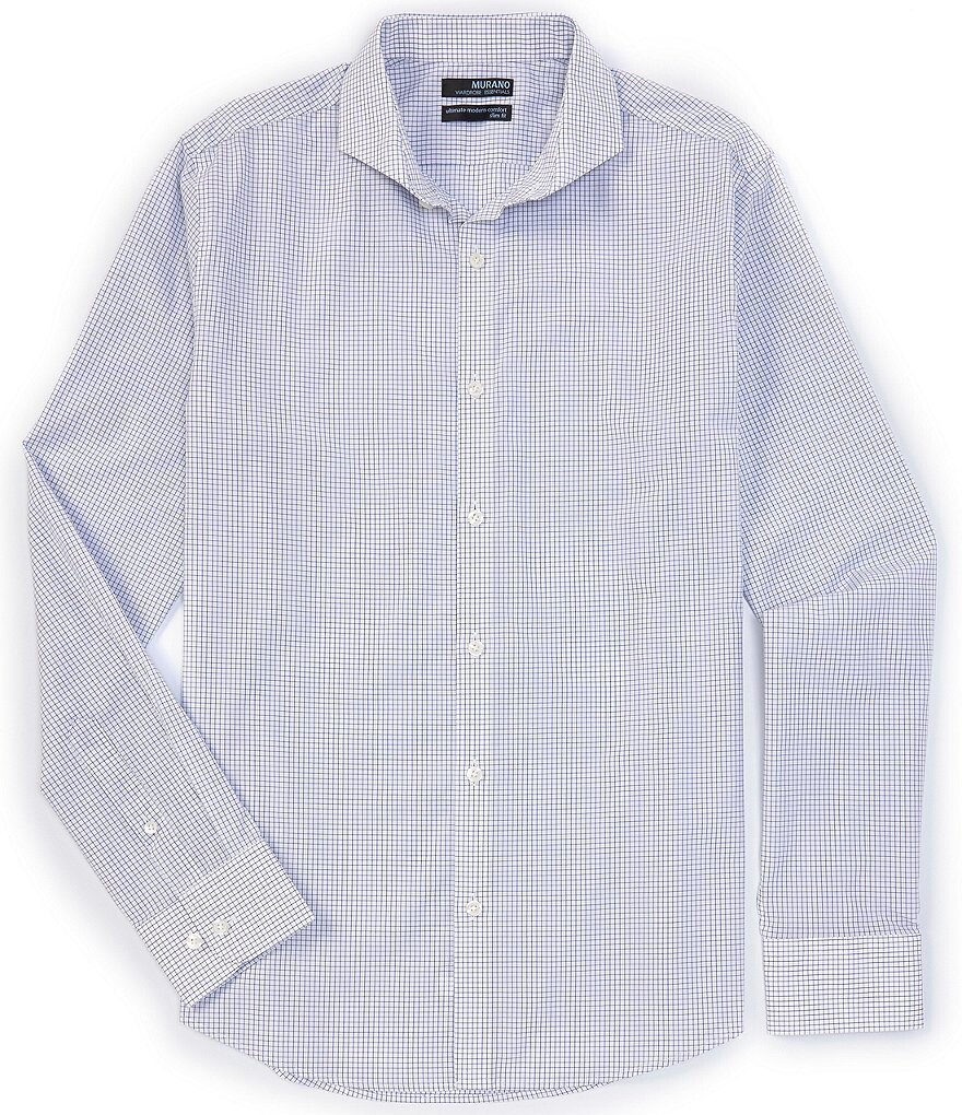 

Облегающая тканая рубашка с длинными рукавами Murano Wardrobe Essentials, синий