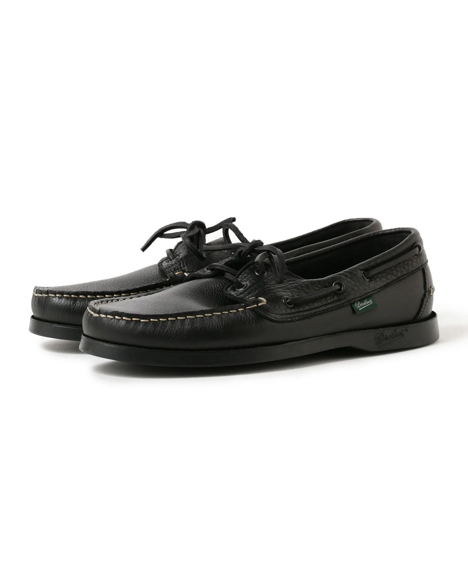 Мужские туфли из зернистой кожи Paraboot BARTH черные — фото 4