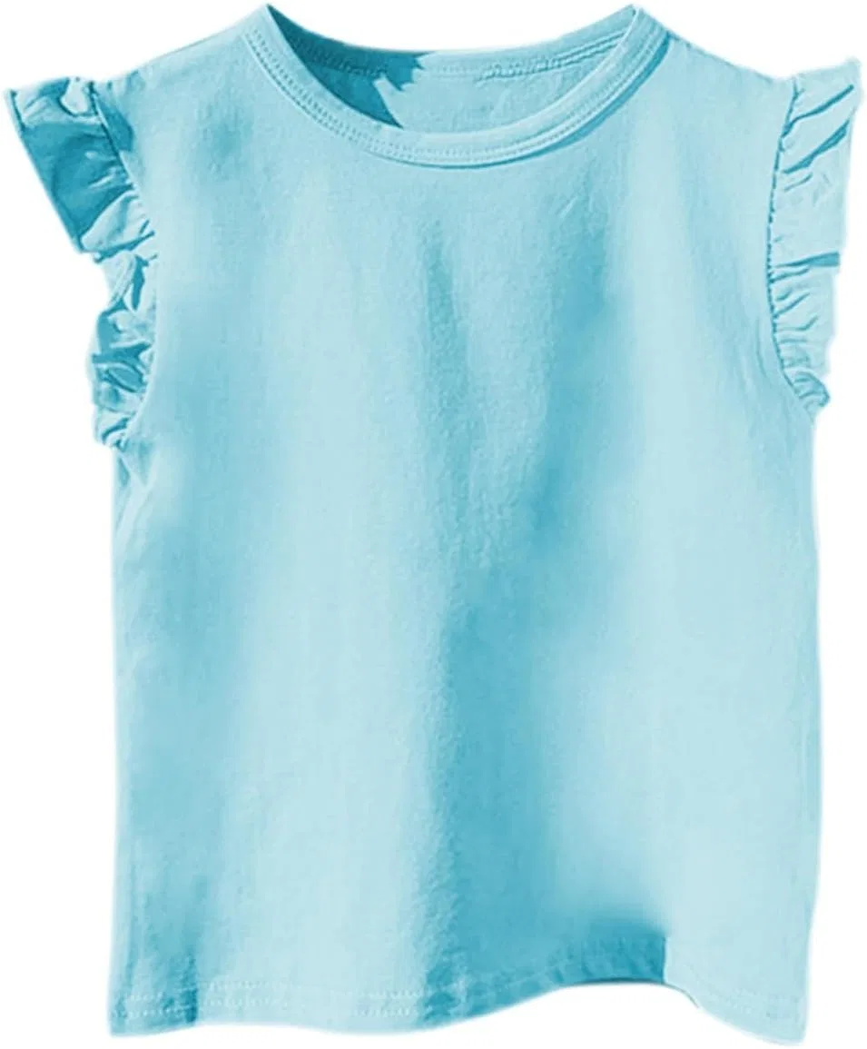 Детский топ на бретелях с рюшами, Light Blue, набор 1 шт