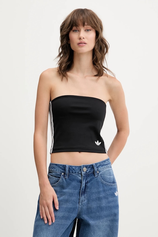 

Топ с тремя полосками Adidas Originals, черный