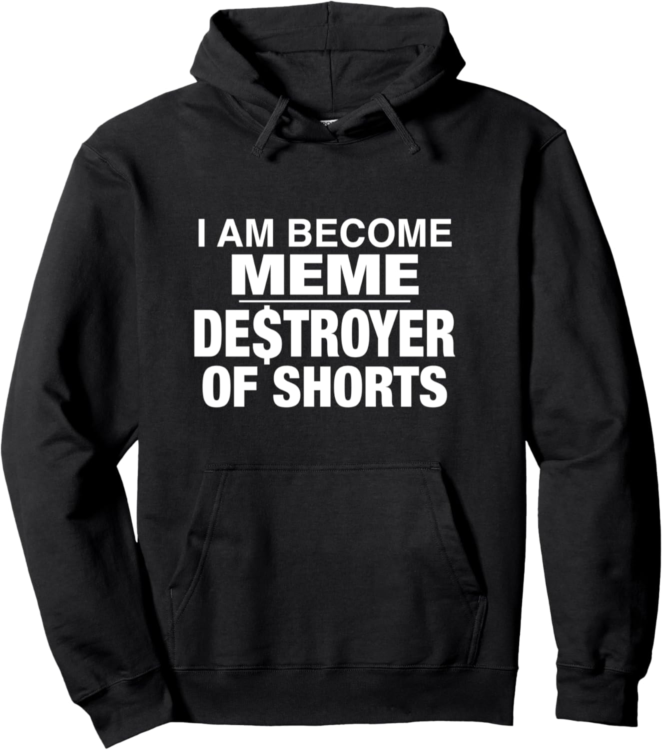 

Толстовка, Я стал пожирателем мемов в толстовке-шортах Am Become Meme Destroyer Of Shorts, черный