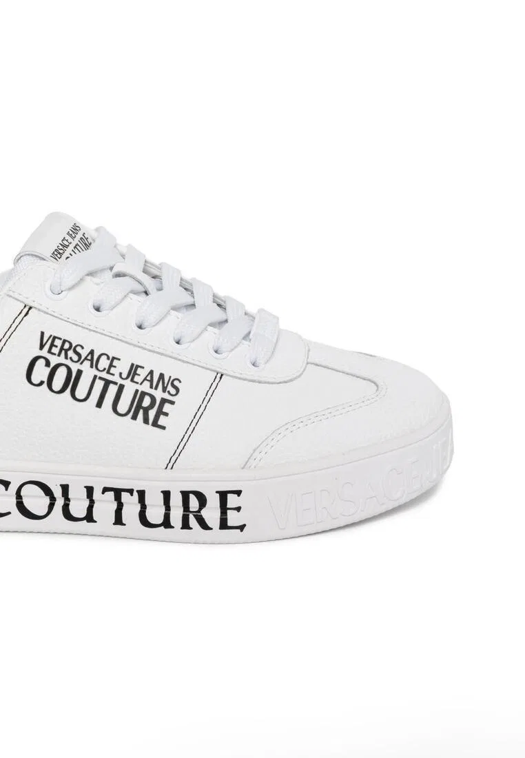 Кроссовки, кожаные, Grain Versace Jeans Couture, белый — фото 4