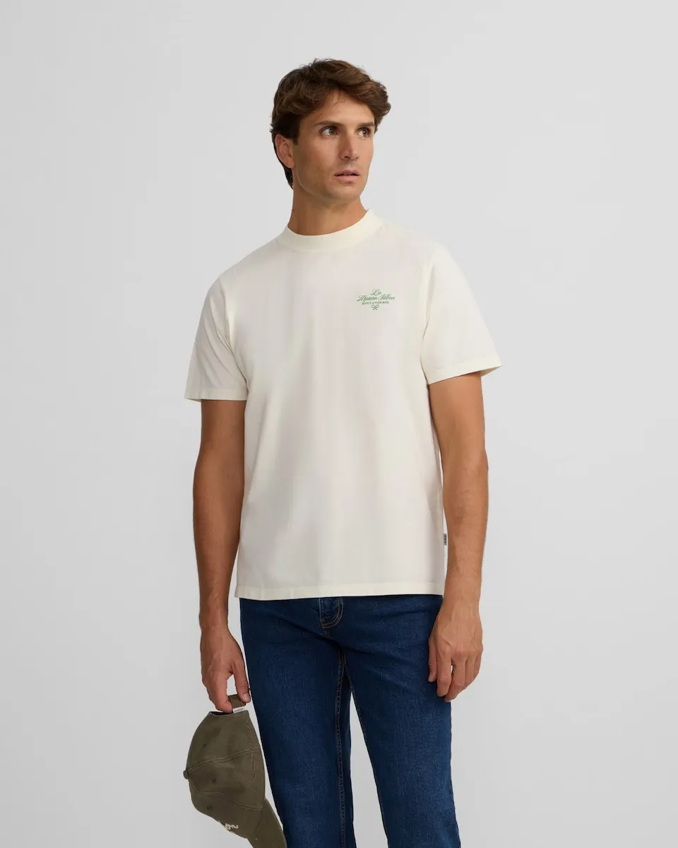 

Мужская футболка La Maison кремового цвета Silbon