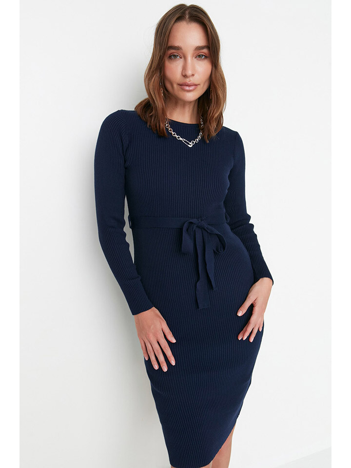 

Платье trendyol Strick, темно-синий