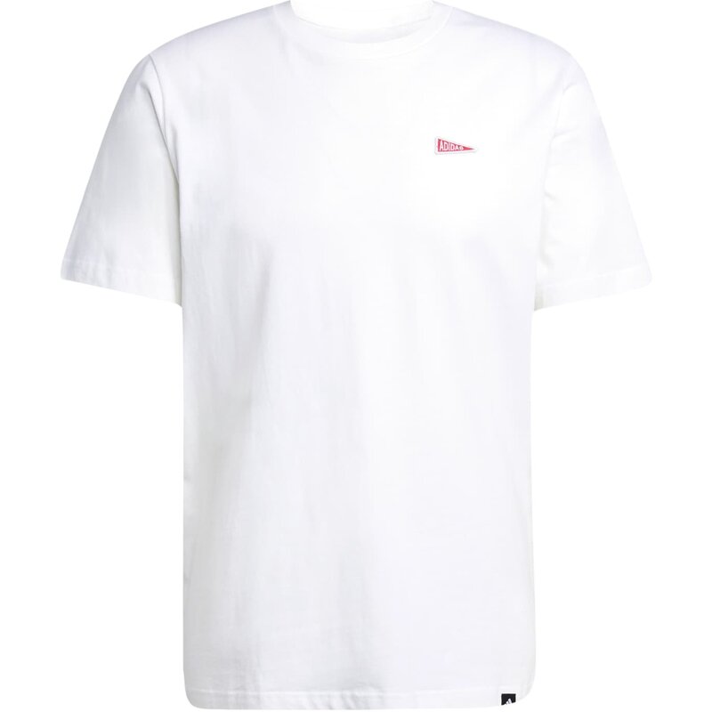 

Рисунок на футболке с изображением вымпела Adidas, белый