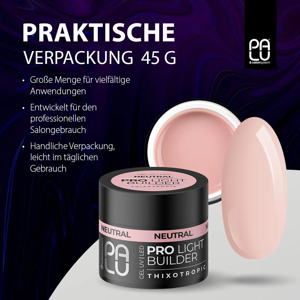 Palu Builder Gel для гелевых ногтей, 45 г, нейтральный Palu Salon System, Neutral — фото 3