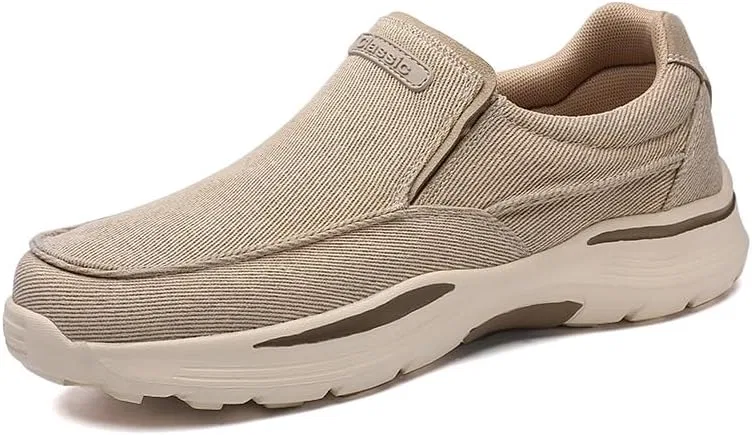 Мужские лоферы, повседневная обувь, Mens Canvas Loafers, Khaki Asifn