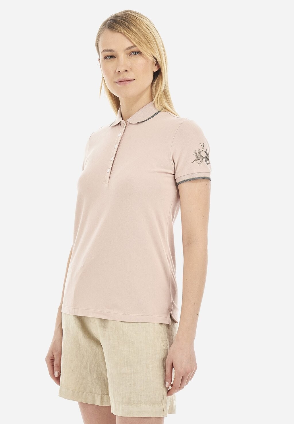 

Поло SHORT-SLEEVED POLO SHIRT La Martina, розовый