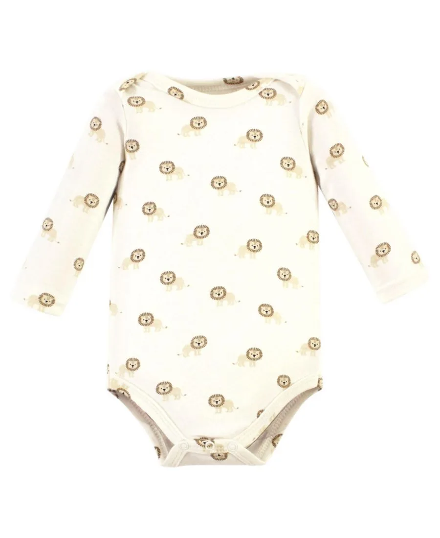 Коллекция из пяти хлопковых боди с длинными рукавами Hudson Baby, Brave Lion 5 Pack — фото 4