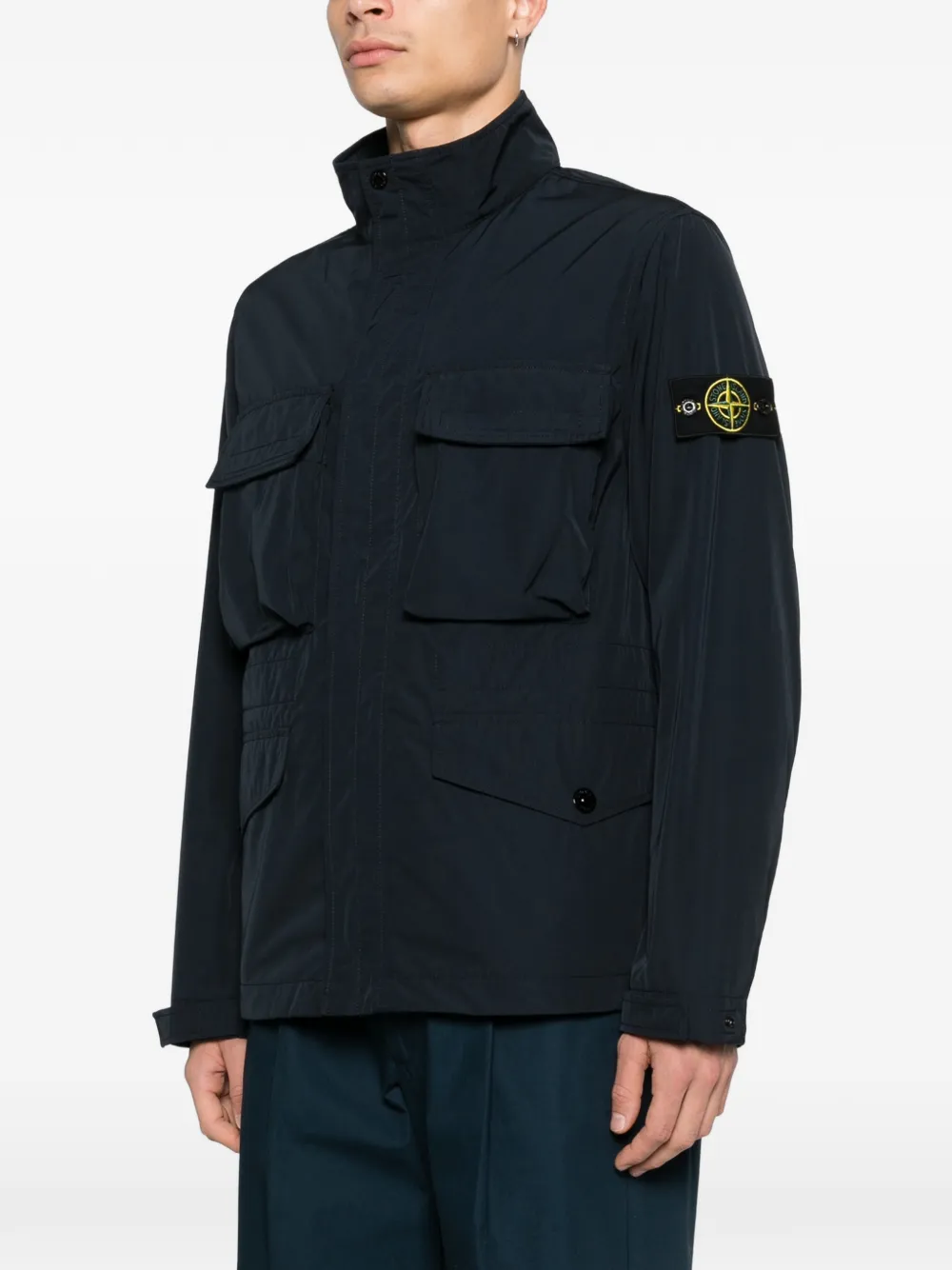 Рубашка-куртка с нагрудными карманами Stone Island, синий — фото 3
