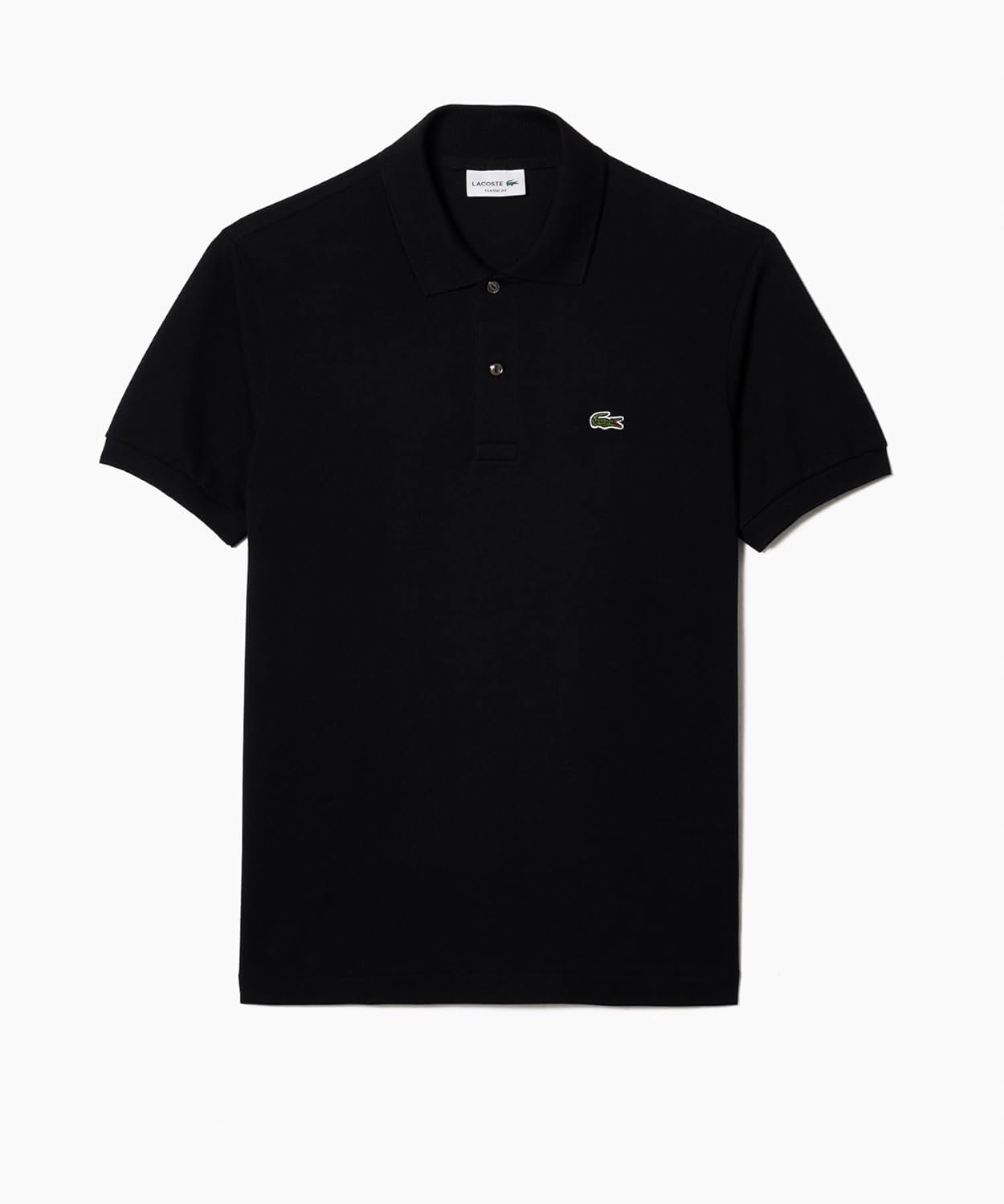 Футболка-поло Lacoste L.12.12 мужская, классическая, с коротким рукавом, черный — фото 4