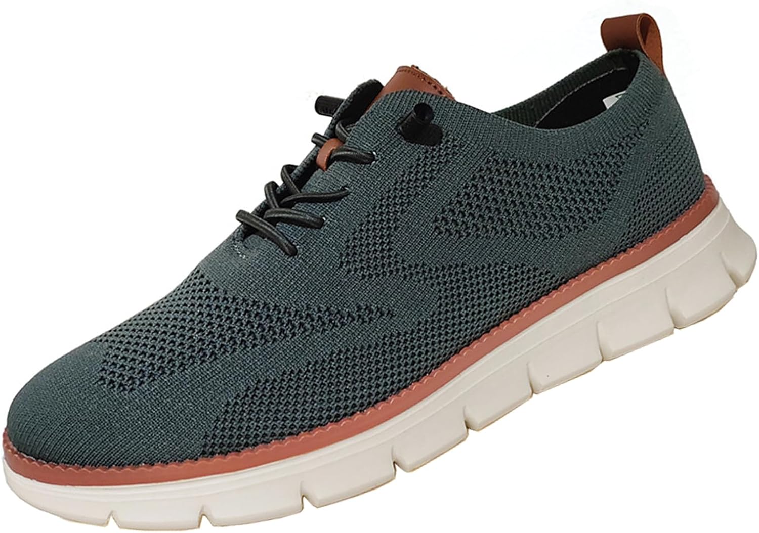 

Мужские повседневные кроссовки Oxford с легкой сеткой и шнуровкой для прогулок, работы и путешествий Jeeeun, темно-зеленый