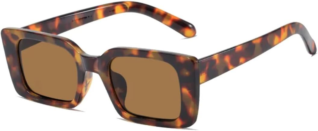 

Солнцезащитные очки с защитой UV400 | Заклепки, конфетный цвет, маленькая оправа | для женщин и мужчин, для занятий спортом на открытом воздухе и вождения DSVIGF, Leopard