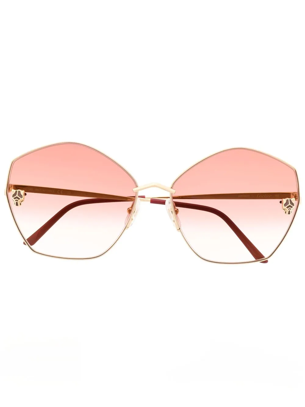 

Солнцезащитные очки с эффектом градиента Cartier Eyewear, золотой