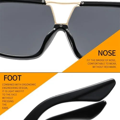 

Большие квадратные солнцезащитные очки для женщин в винтажном стиле, мужские солнцезащитные очки зеленого цвета с защитой от УФ-излучения UV400 MTZJH, Green