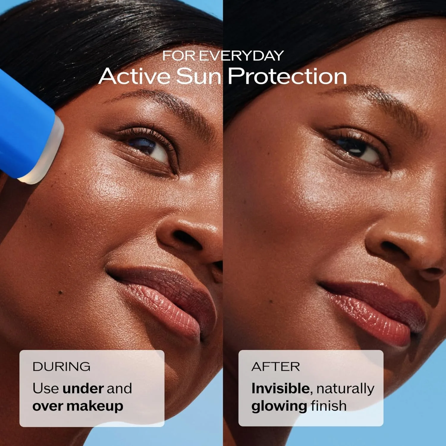 Shiseido Clear Sunscreen Stick - невидимый солнцезащитный стик для лица широкого спектра действия, под макияж и поверх него, легкая формула, для всех типов кожи — фото 4