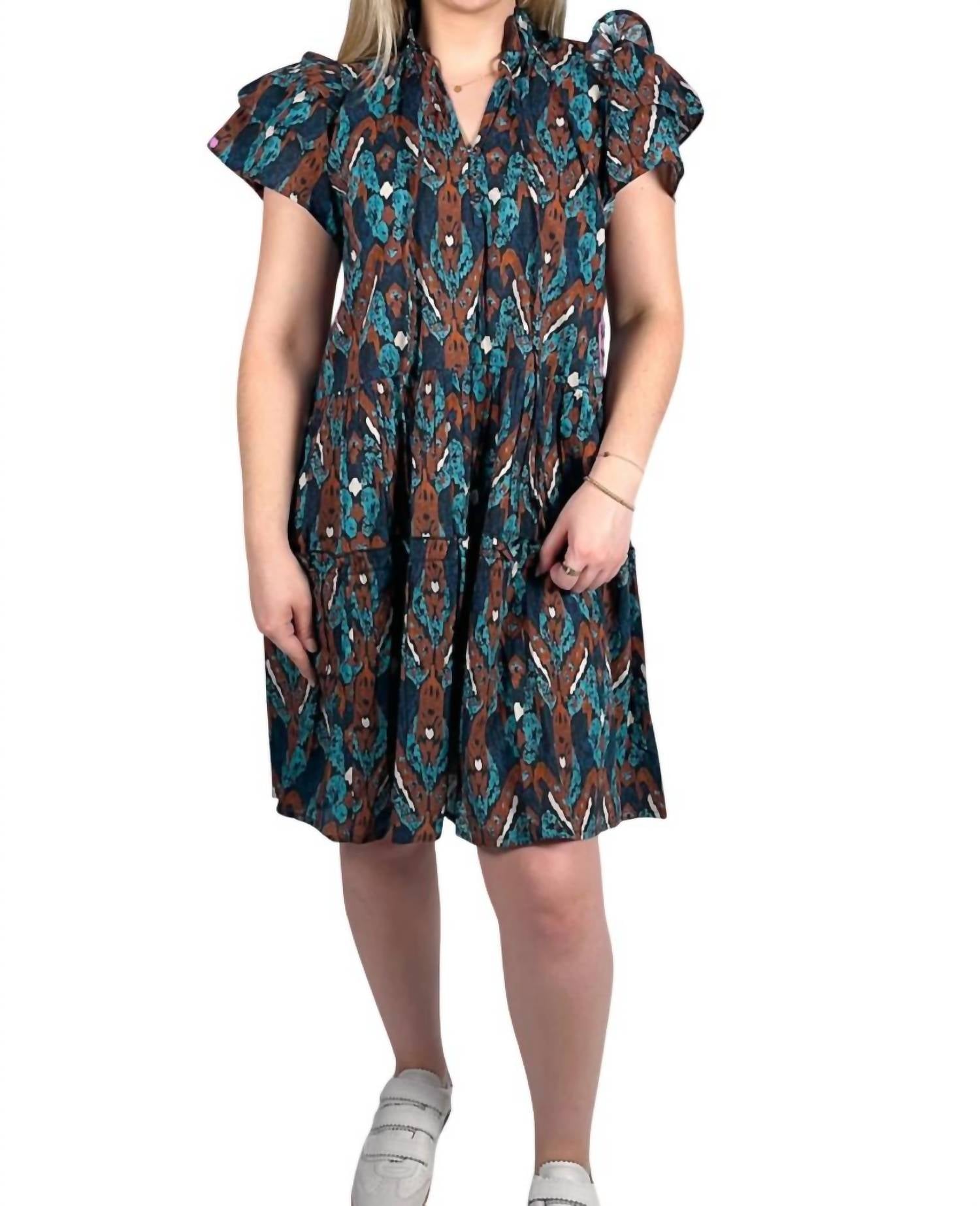 

Мини-платье Nadia Tiered в стиле Wedgwood Bindu