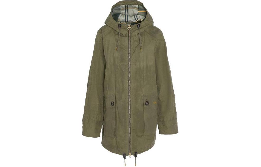 

BARBOUR Женская зеленая дождевик парка Keldy, Green