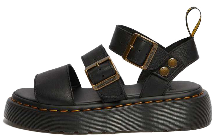 Сандалии Dr. Martens с открытым носком и пряжкой Dr.Martens, черный (размер RU 41)