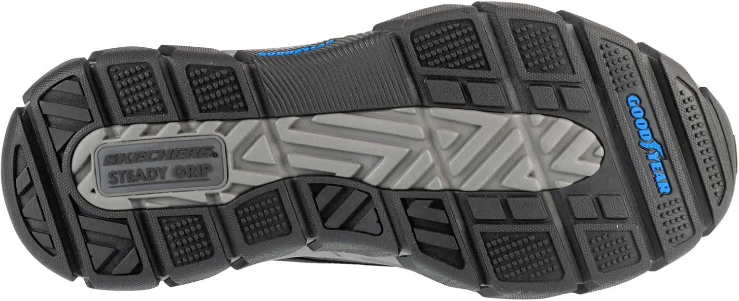 

Мужские слипоны Skechers USA Respected - Garrett из кожи с круглым носком и шнуровкой на резинке Skechers USA Men's, черный