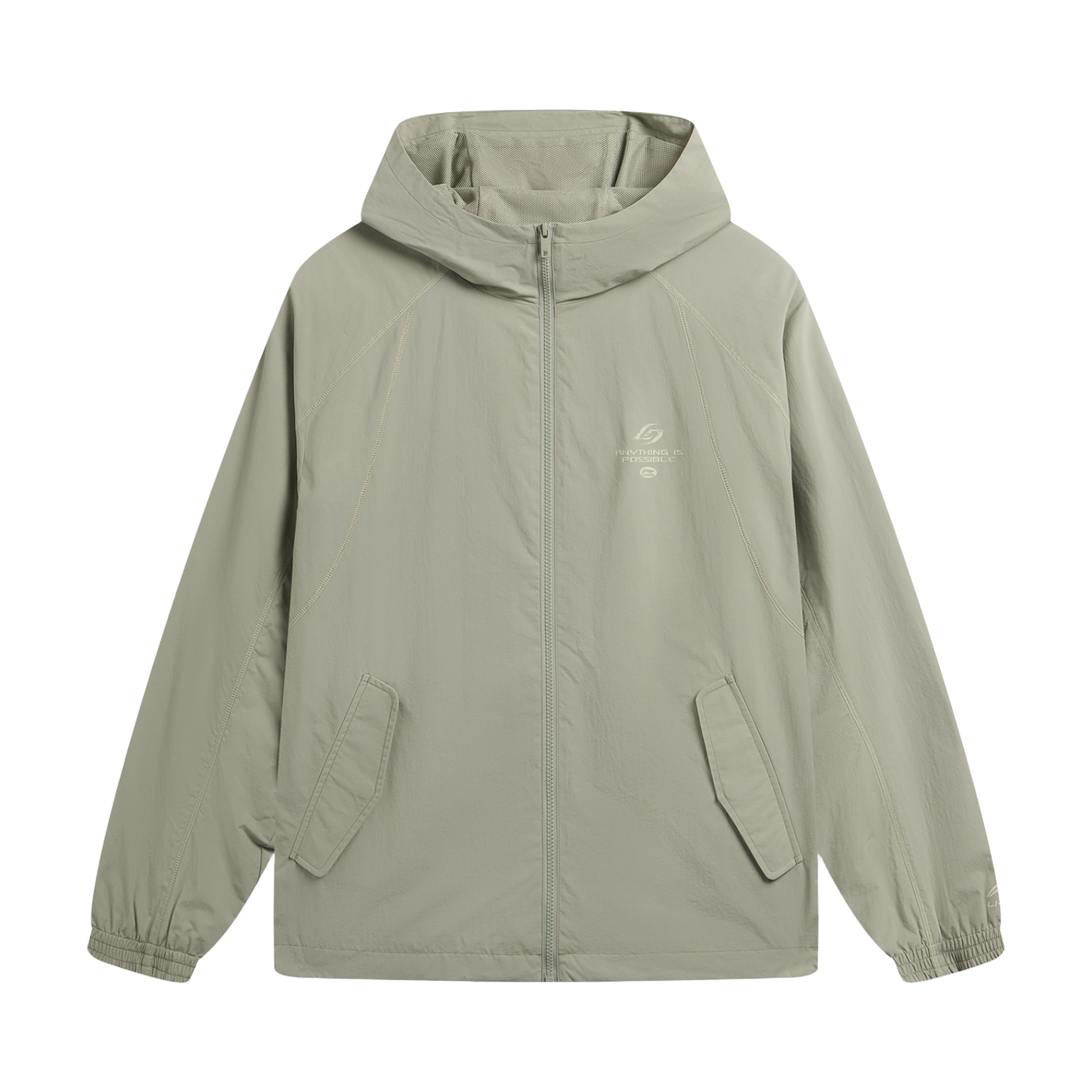 

Тренч Li-Ning Sports Life Collection мужской, witheкрасный grass серый