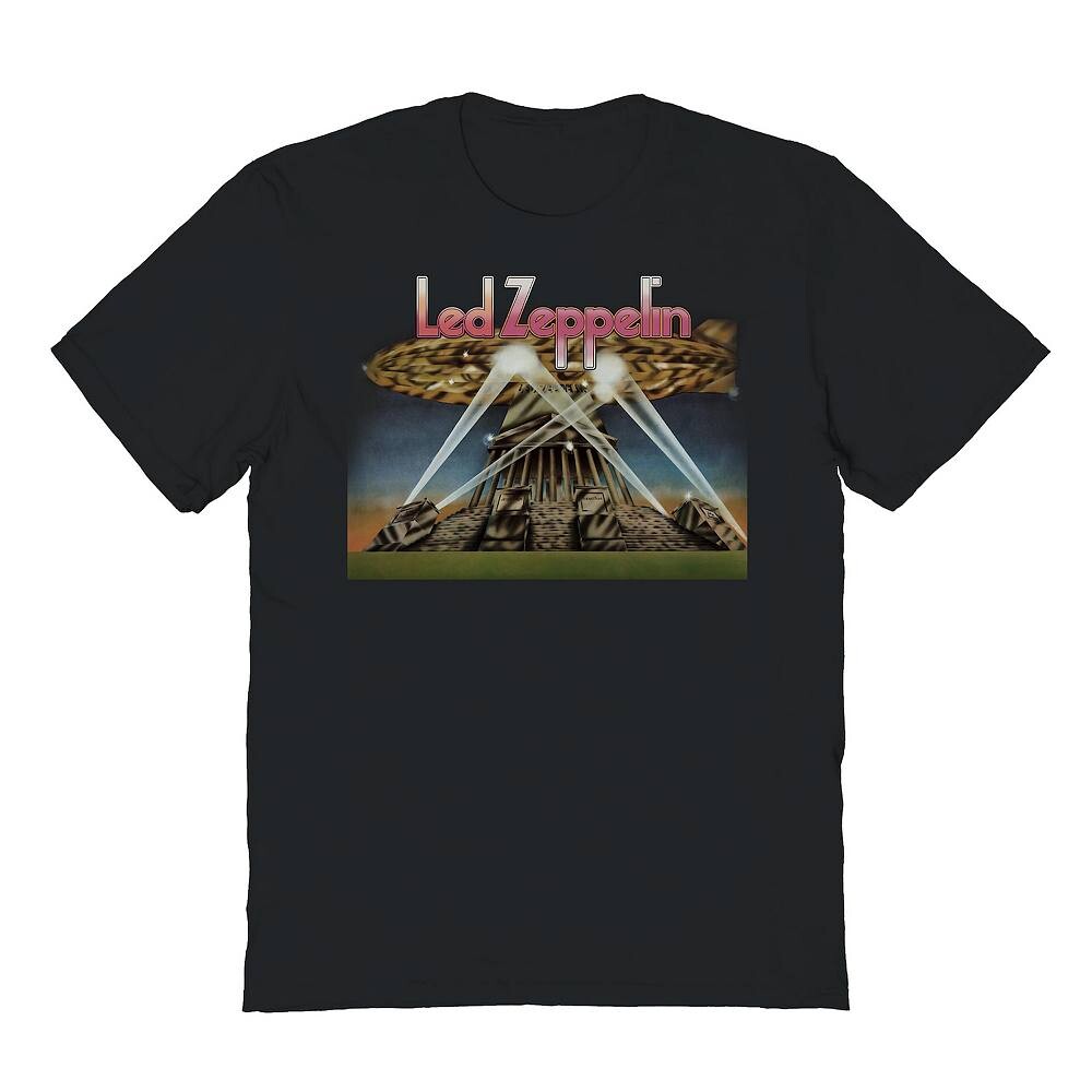 

Мужская футболка с рисунком Led Zeppelin Lights Licensed Character, черный