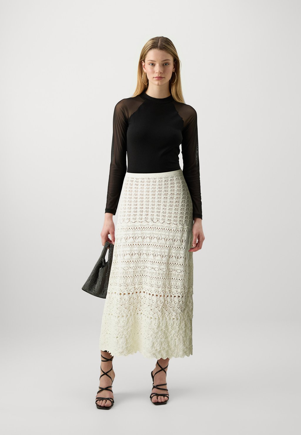 

Юбка макси SKIRT Gina Tricot, кремовый