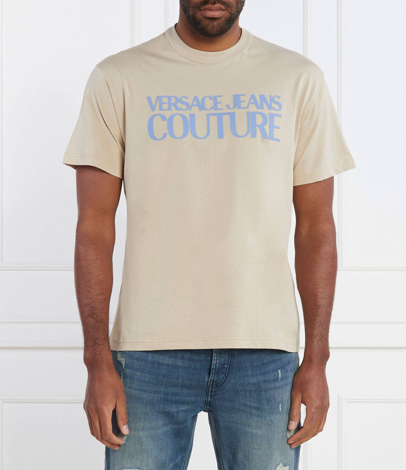 

Футболка Versace Jeans Couture MAGLIETTA Regular Fit, бежевый