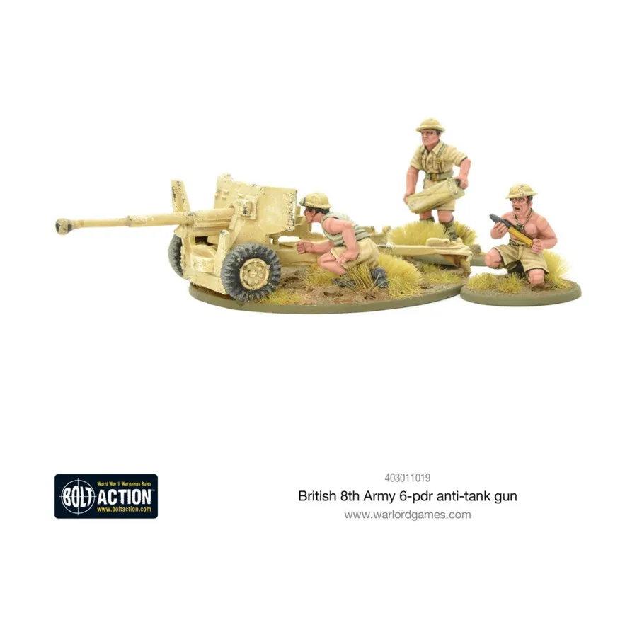

6-фунтовый ПТРК 8-й британской армии, Bolt Action - British Army - British 8th Army (28mm)