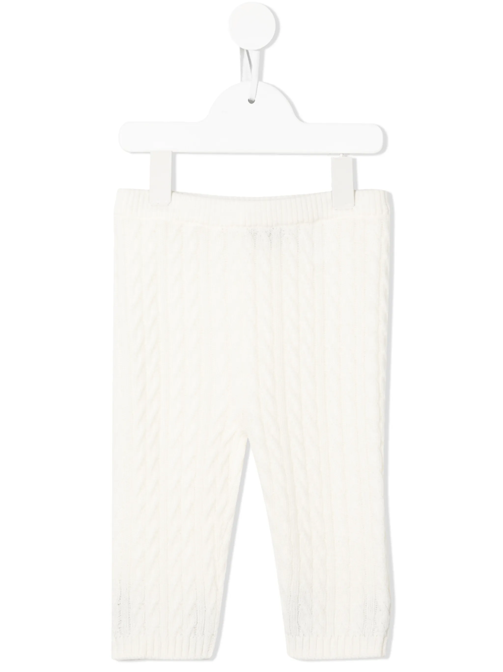 

Легинсы фактурной вязки N.Peal Kids, белый