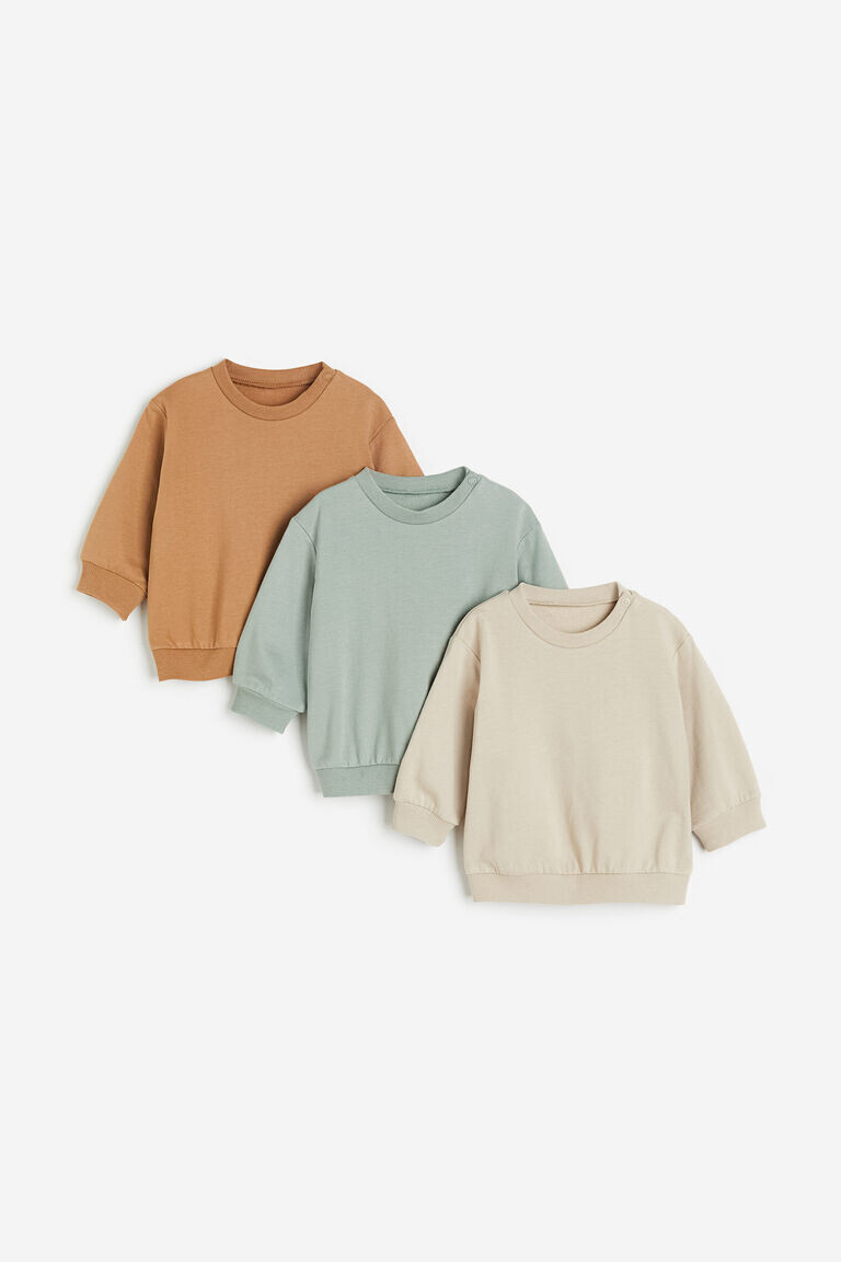 

3 пары хлопковых толстовок H&M, зеленый