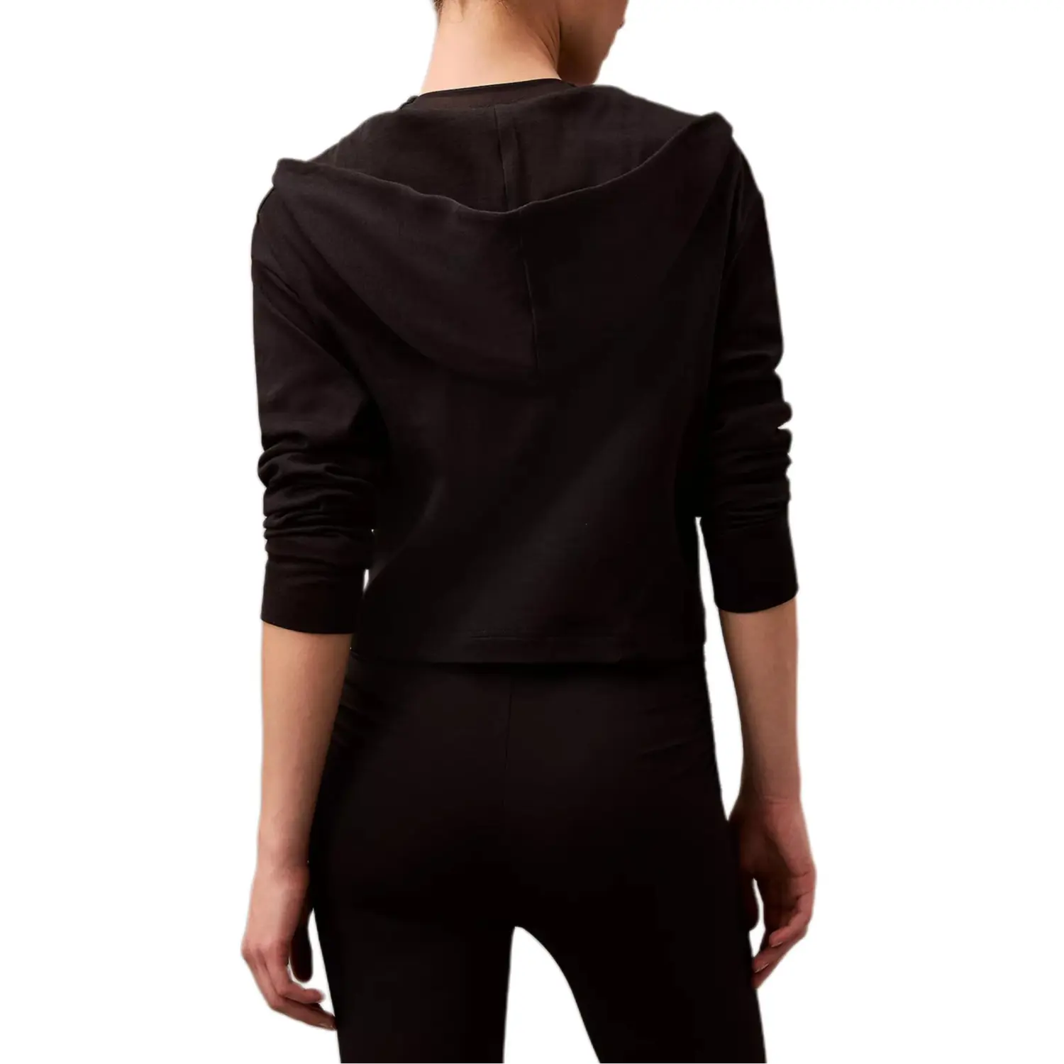 Calvin Klein Женская пижамная блузка черного цвета — фото 4