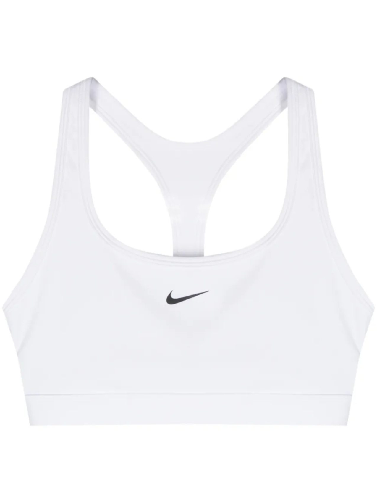 

Спортивный бюстгальтер с принтом Swoosh Nike, белый