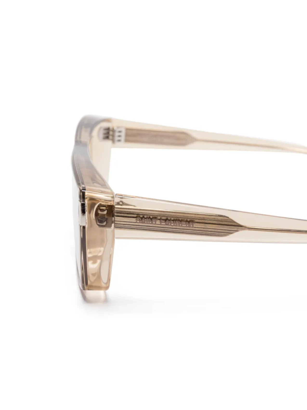 Солнцезащитные очки Saint Laurent Eyewear в прямоугольной оправе, коричневый — фото 3