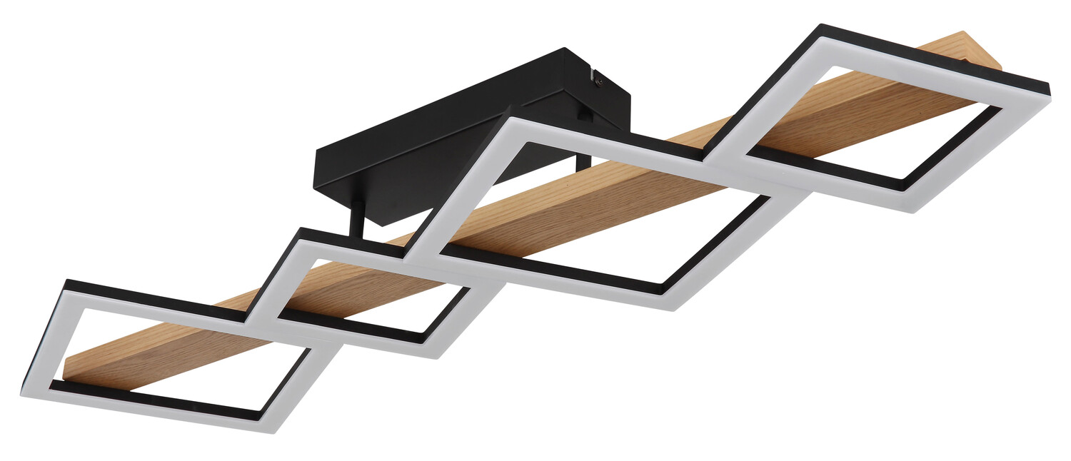 

Светодиодный потолочный светильник Globo, 92x30x13 см, опал/черный/темно-коричневый