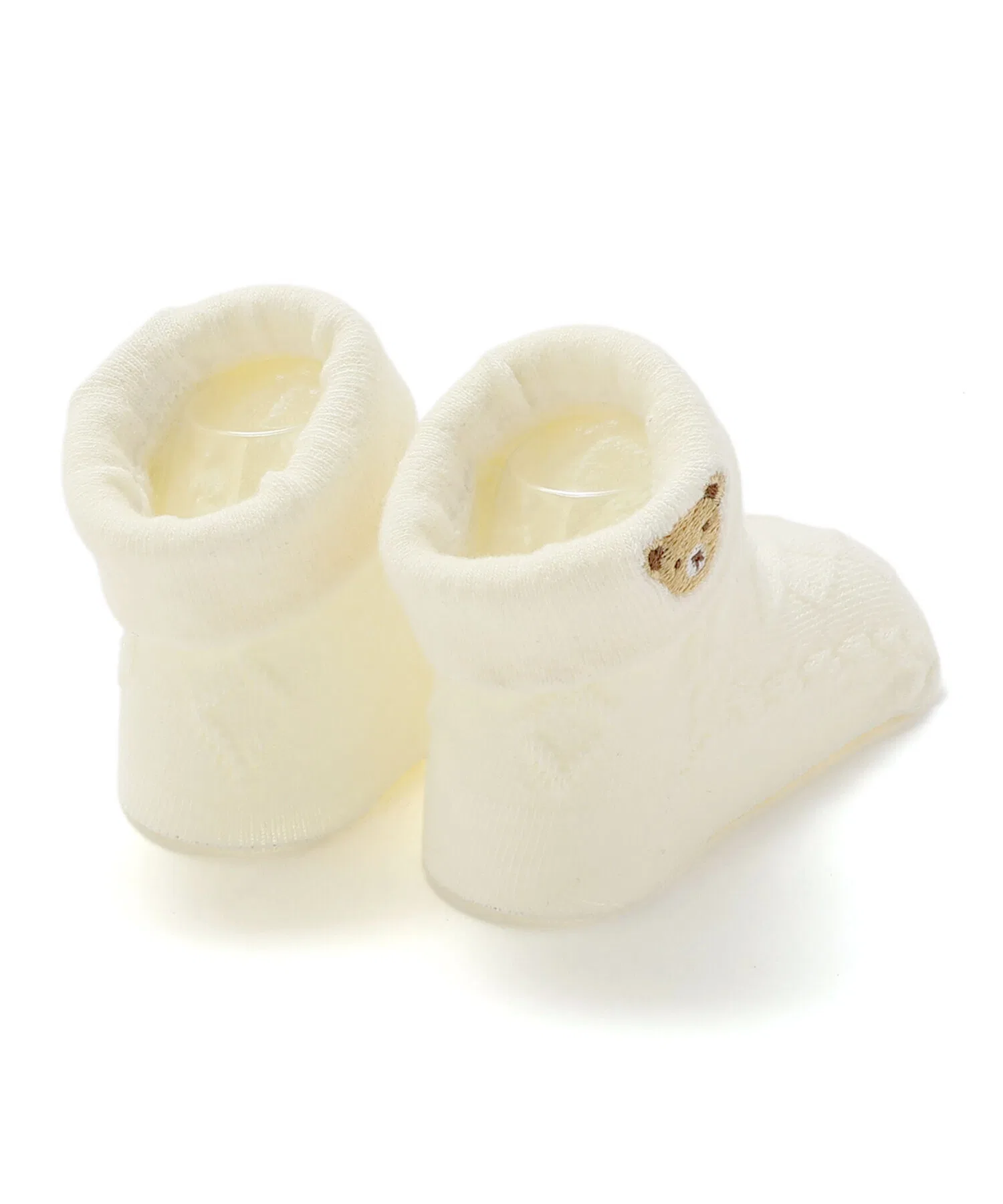 Детские носки с вышивкой медвежонка Fillot de Bebe Reduction белые — фото 3