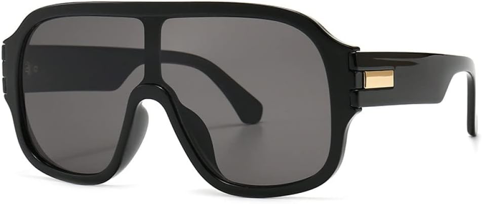 

Солнцезащитные очки большого размера с одной квадратной линзой, модель 2027 года, для мужчин и женщин, модные очки-маска с защитой от УФ-излучения UV400, винтажные очки MTZJH, One Color