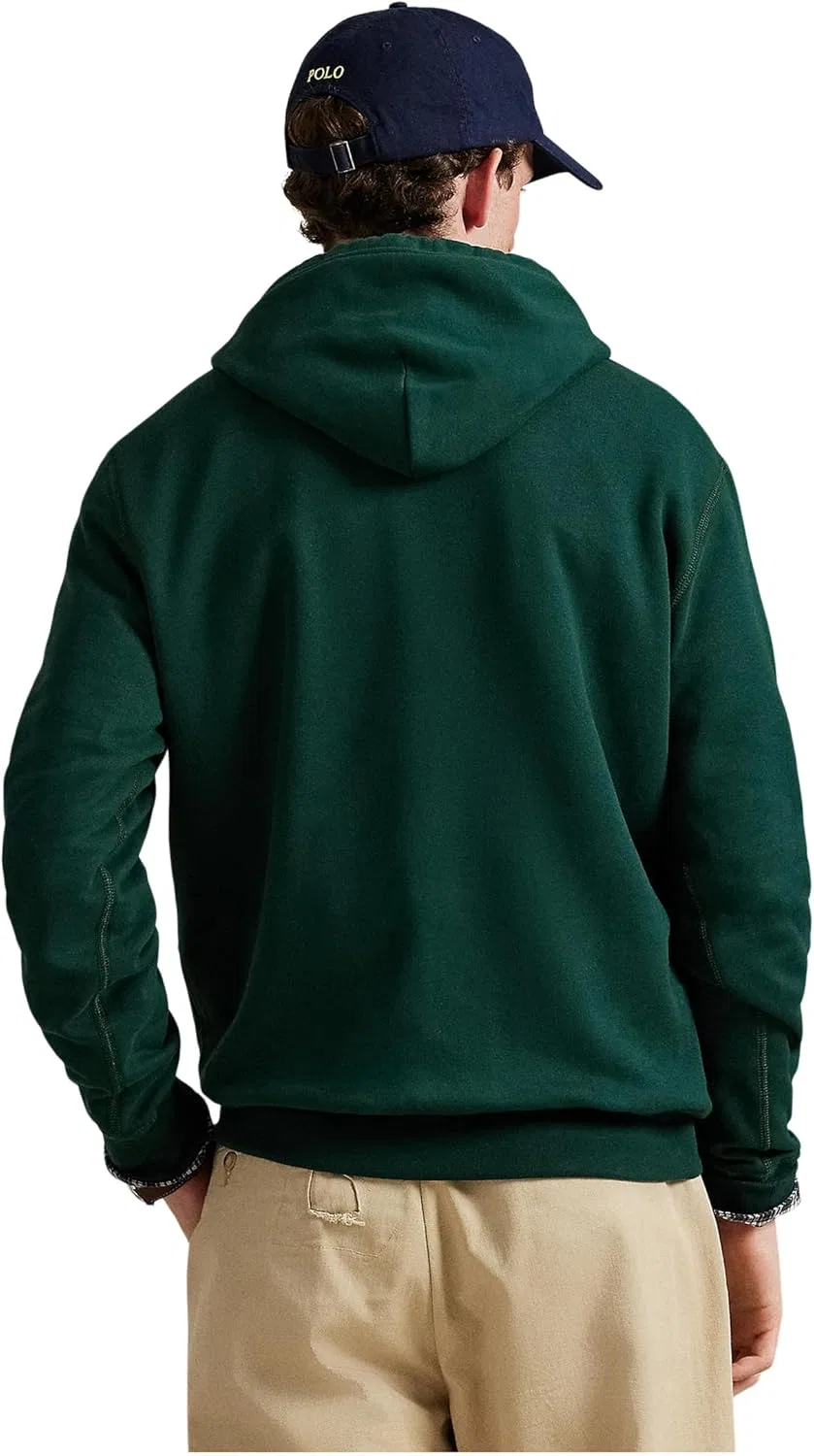Мужская толстовка POLO RALPH LAUREN The RL из флиса с клетчатым логотипом, Moss Agate — фото 2