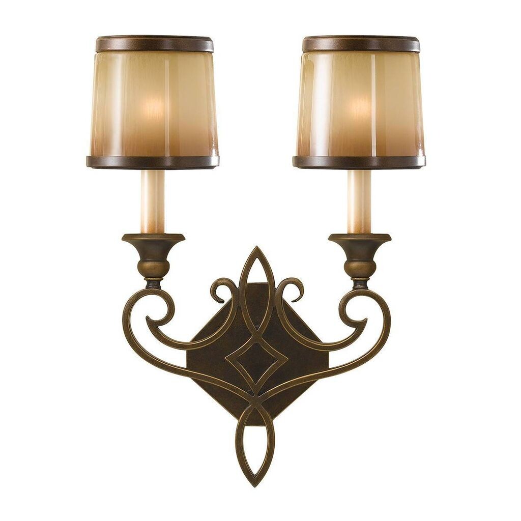 

Настенный светильник Justine, бронза и стекло, 2 лампочки Elstead Lighting