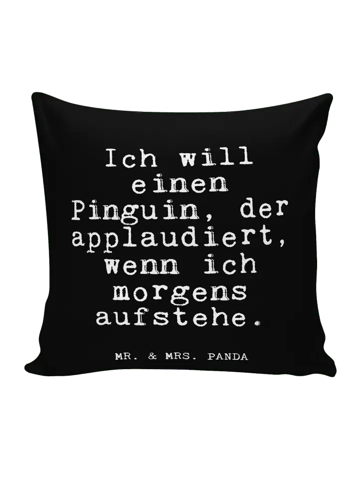 

Подушка Mr & Mrs Panda 40x40 Ich will einen Pinguin, черный