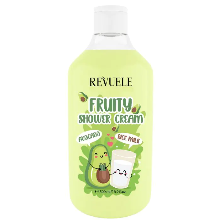 

Гель для душа crema de ducha de aguacate y leche de arroz fruity shower cream Revuele, объем 500 мл